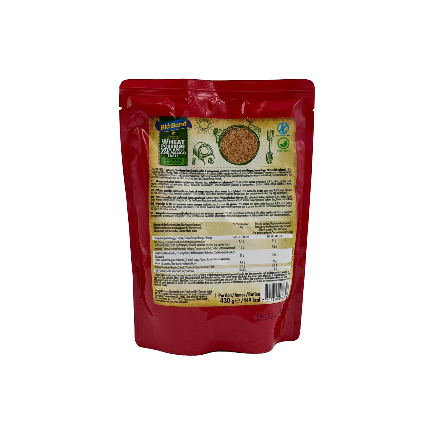 Bla Band wheat porridge with apple and mango 430g